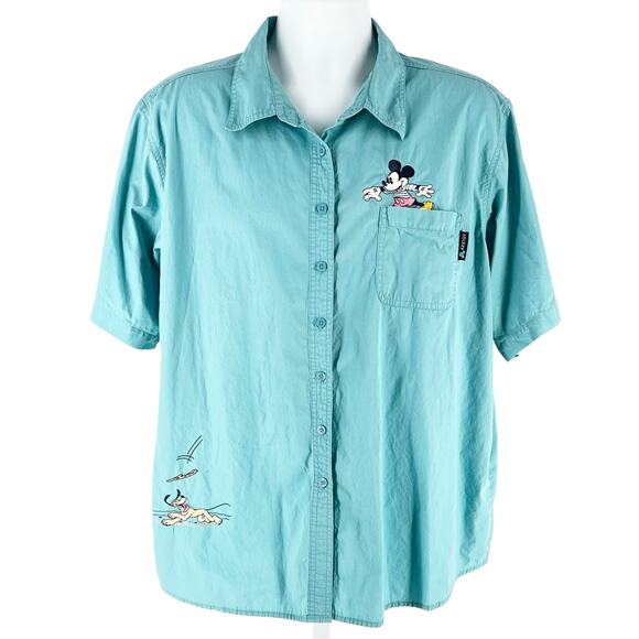90s Disney Mickey Mouse Pluto pastel shirt 1990s vintage - Picture 1 of 10